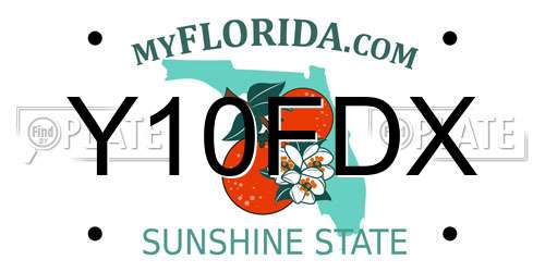 Y10FDX Florida License Plate
