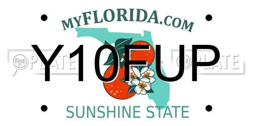 Y10FUP Florida License Plate