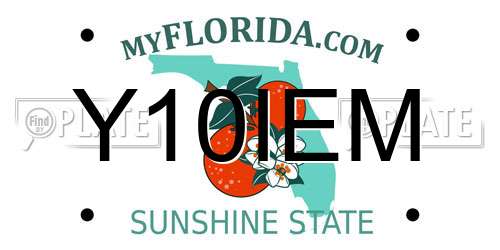 Y10IEM Florida License Plate
