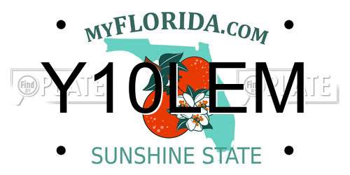 Y10LEM Florida License Plate