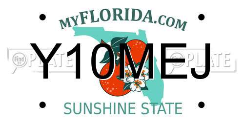 Y10MEJ Florida License Plate