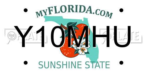 Y10MHU Florida License Plate