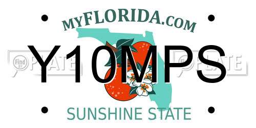 Y10MPS Florida License Plate