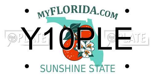 Y10PLE Florida License Plate