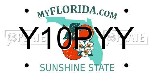 Y10PYY Florida License Plate