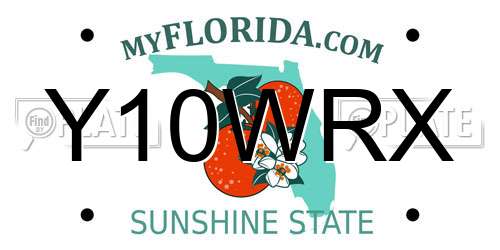 Y10WRX Florida License Plate