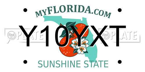 Y10YXT Florida License Plate