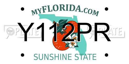 Y112PR Florida License Plate