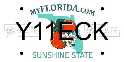Y11ECK Florida License Plate