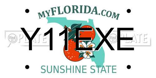 Y11EXE Florida License Plate