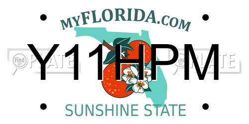 Y11HPM Florida License Plate