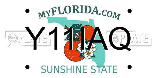 Y11IAQ Florida License Plate
