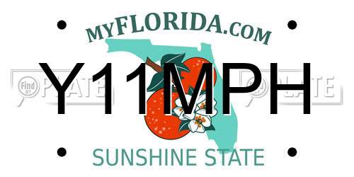 Y11MPH Florida License Plate