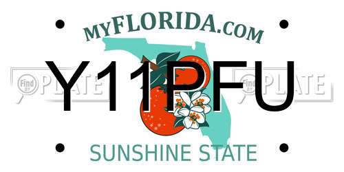 Y11PFU Florida License Plate