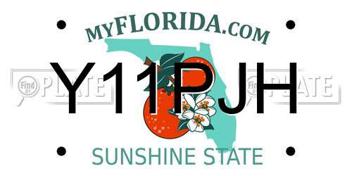 Y11PJH Florida License Plate