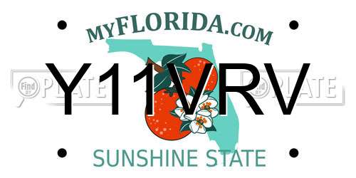 Y11VRV Florida License Plate