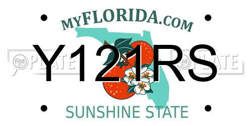 Y121RS Florida License Plate