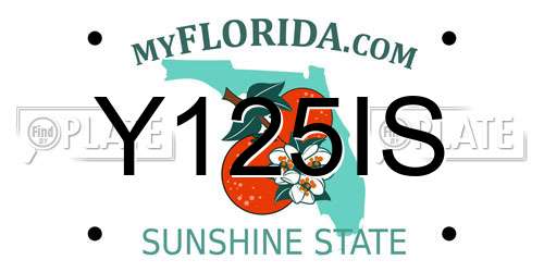 Y125IS Florida License Plate