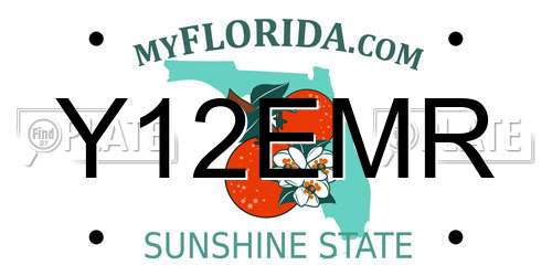 Y12EMR Florida License Plate