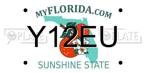 Y12EU Florida License Plate