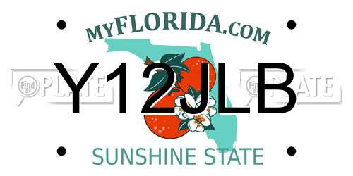 Y12JLB Florida License Plate
