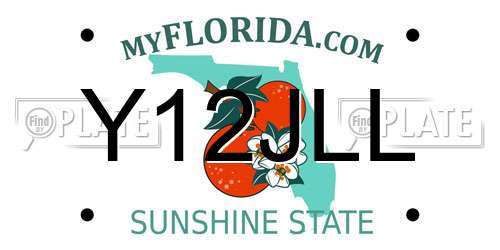 Y12JLL Florida License Plate