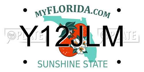Y12JLM Florida License Plate