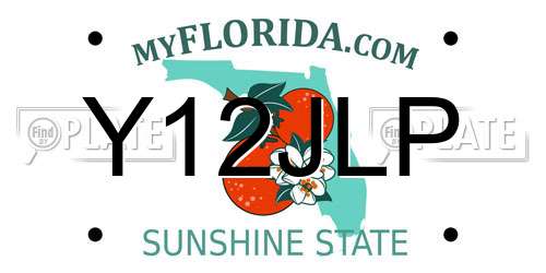 Y12JLP Florida License Plate