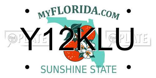 Y12KLU Florida License Plate