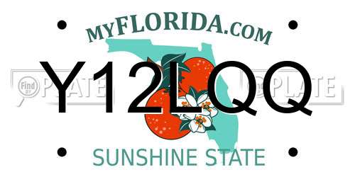 Y12LQQ Florida License Plate