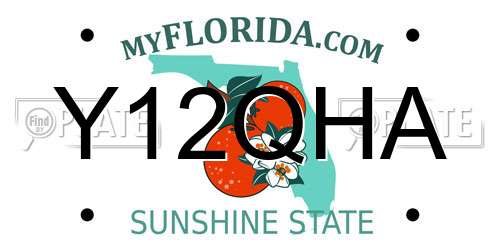 Y12QHA Florida License Plate