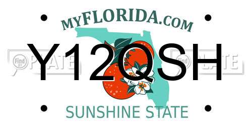 Y12QSH Florida License Plate