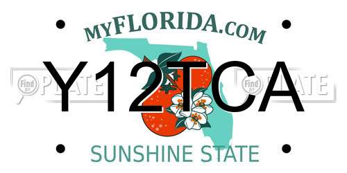 Y12TCA Florida License Plate