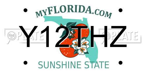 Y12THZ Florida License Plate
