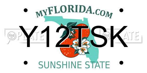 Y12TSK Florida License Plate