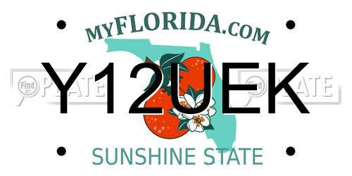 Y12UEK Florida License Plate