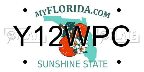 Y12WPC Florida License Plate