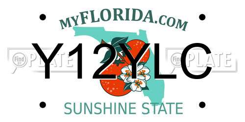 Y12YLC Florida License Plate