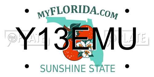 Y13EMU Florida License Plate