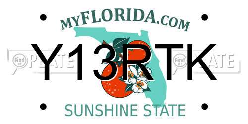 Y13RTK Florida License Plate