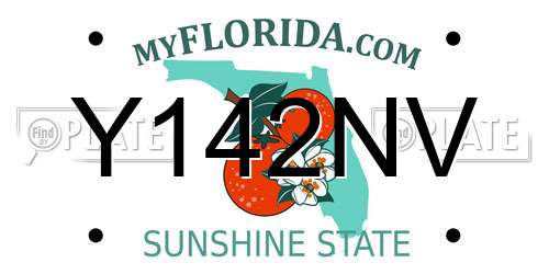 Y142NV Florida License Plate