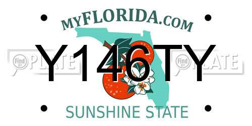 Y146TY Florida License Plate