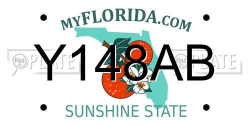 Y148AB Florida License Plate