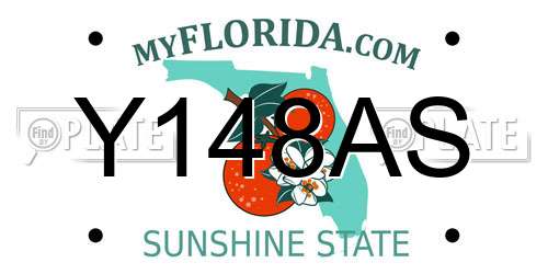 Y148AS Florida License Plate