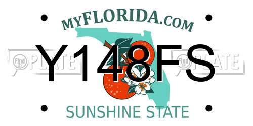 Y148FS Florida License Plate