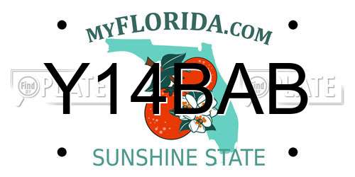 Y14BAB Florida License Plate