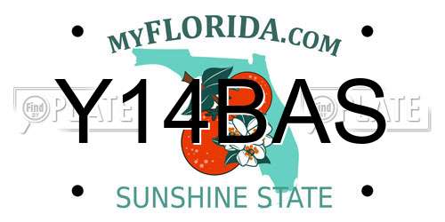 Y14BAS Florida License Plate