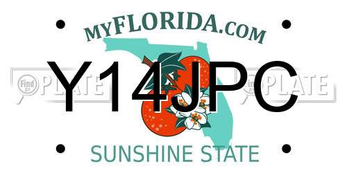 Y14JPC Florida License Plate