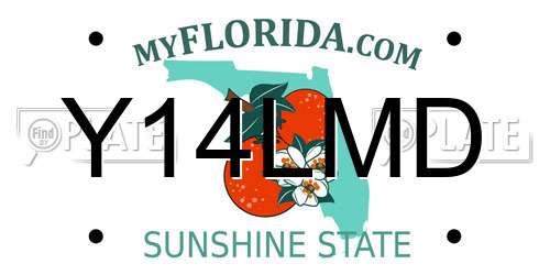 Y14LMD Florida License Plate