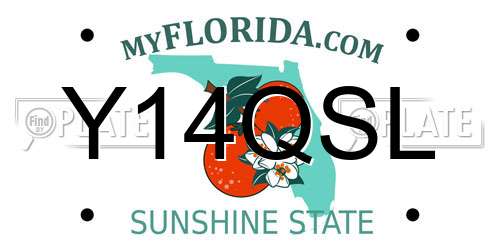 Y14QSL Florida License Plate